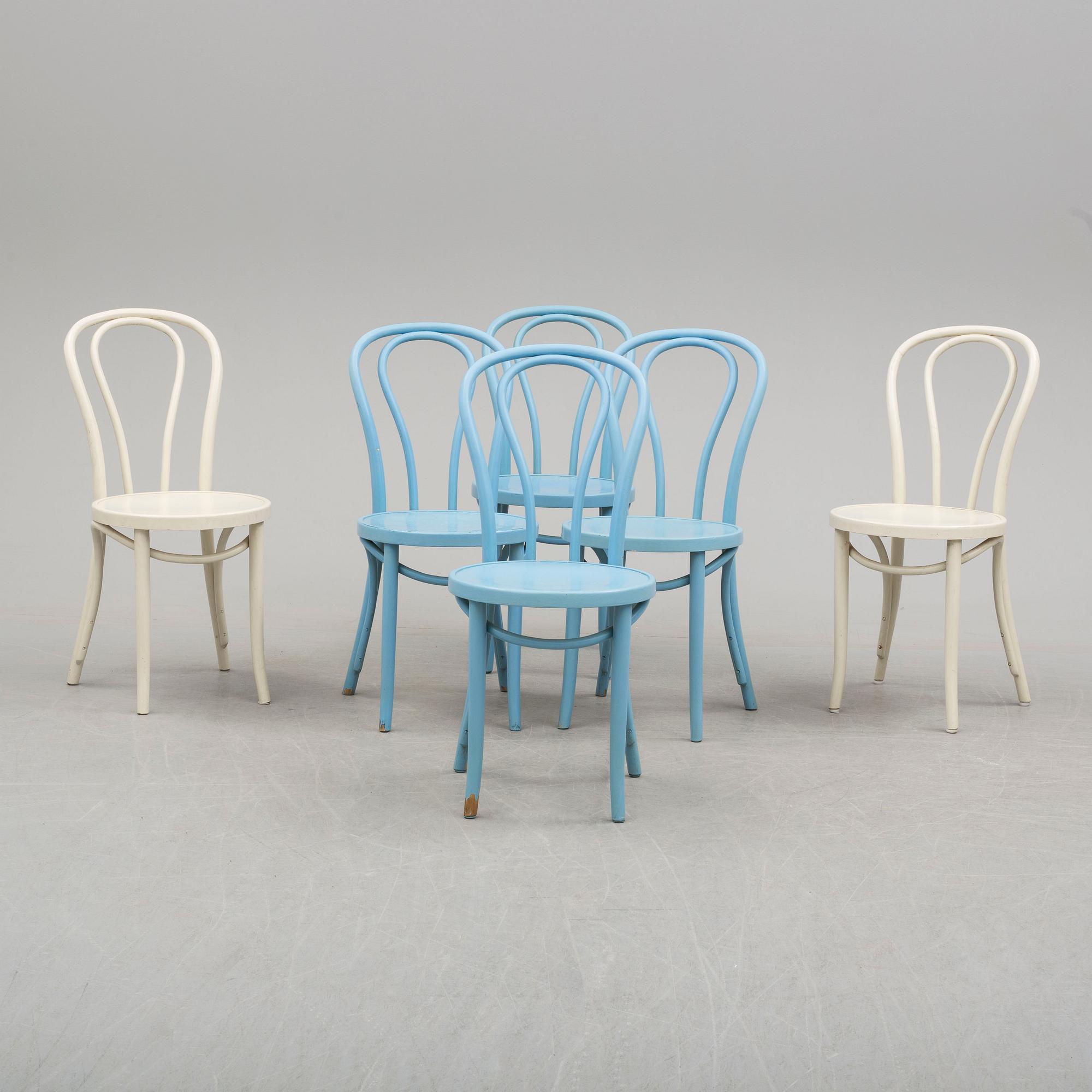 A set of six IKEA Öglan chairs, 1970/80's.