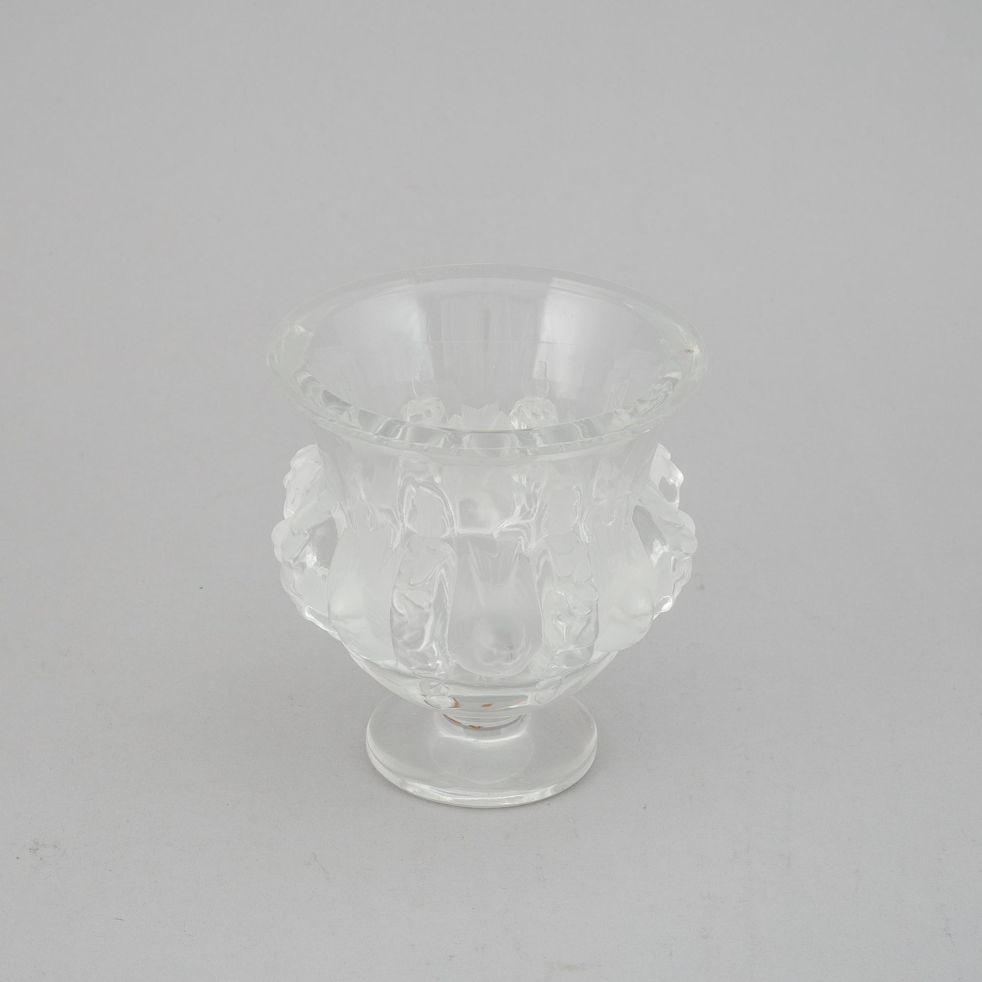 A Lalique glass footed bowl, France.