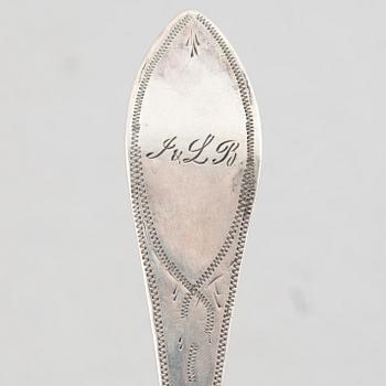 Spoons, 6 pcs, silver, Sweden and Norway, late 18th-early 20th century.