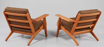 FÅTÖLJER, ett par, "GE-290", Hans J Wegner, Getama, Danmark, 1900-talets andra hälft.
