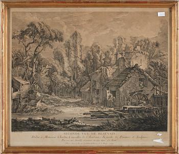 PER GUSTAF FLODING resp JACQUES-PHILIPPE LEBAS, 2+1, gravyrer, efter François Boucher, dat 1744-62 i trycket.