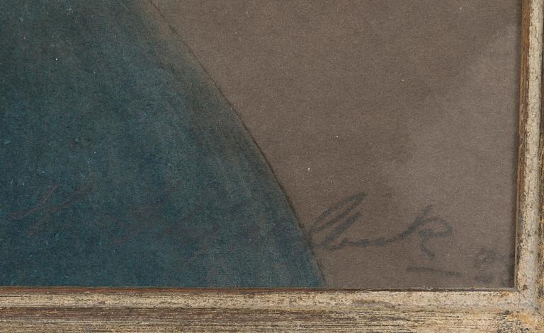 Helene Schjerfbeck, "VIHREÄPUKUINEN TYTTÖ".