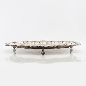 Trays 3 pcs, including England, silver-plated, first half of the 20th century.