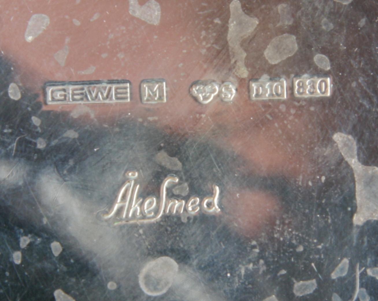 BÄGARE, 8 st, silver, Åke Smed, Gewe 1978.
