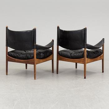 A pair of 'Modus' easy chairs by Kristian Solmer Vedel, Søren Willadsen, Denmark, 1960s.