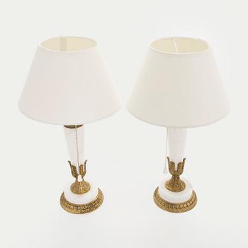 Bordslampor, ett par, återförsäljare Stockmann, 1960/70-tal.
