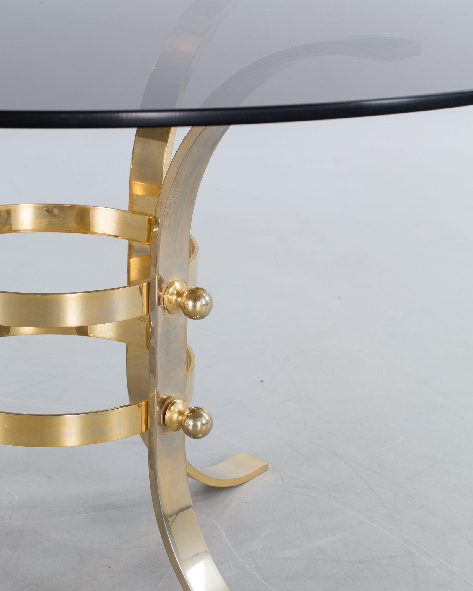 MATBORD, glas och mässing, 1900-talets andra hälft.