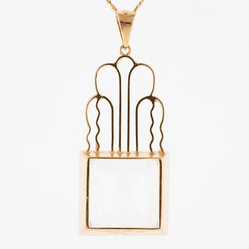 Ateljé Stigbert, Engelbert, collier 18K guld med bergkristall.