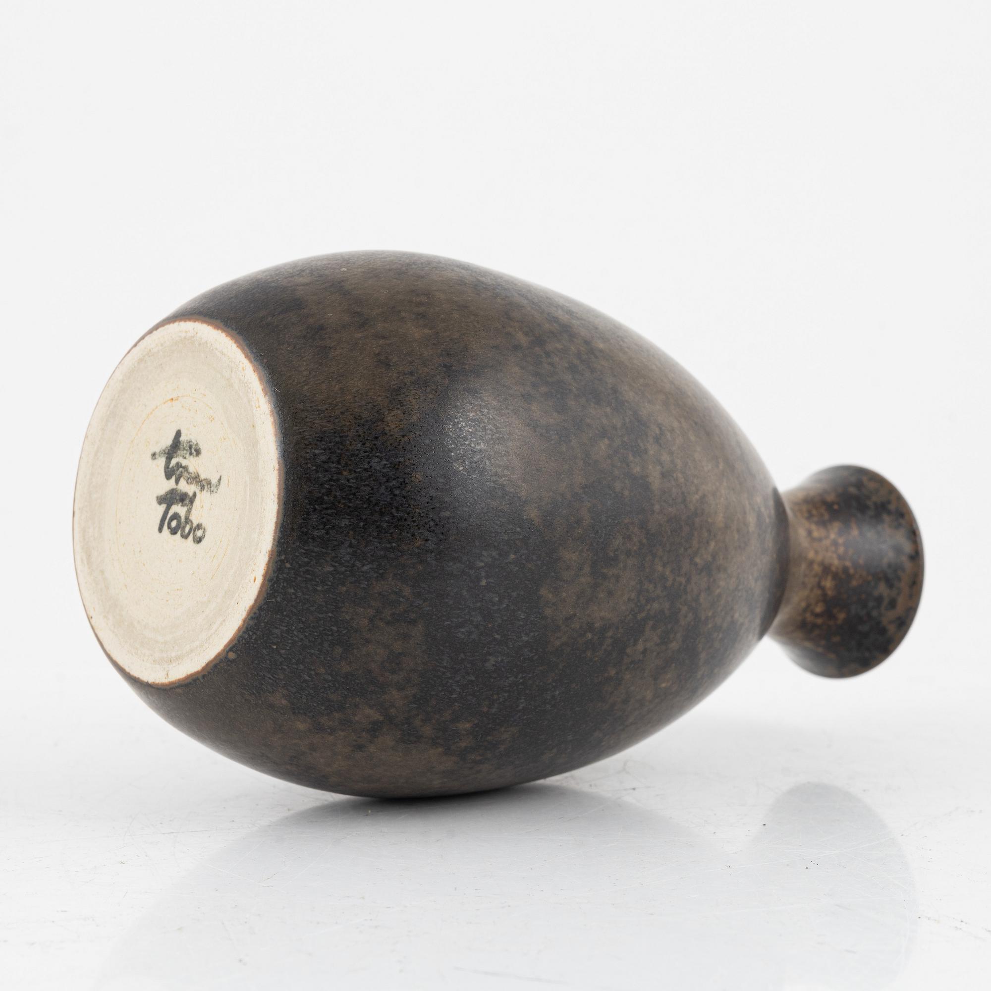 Erich & Ingrid Triller, vas, stengods, Tobo, signerad.