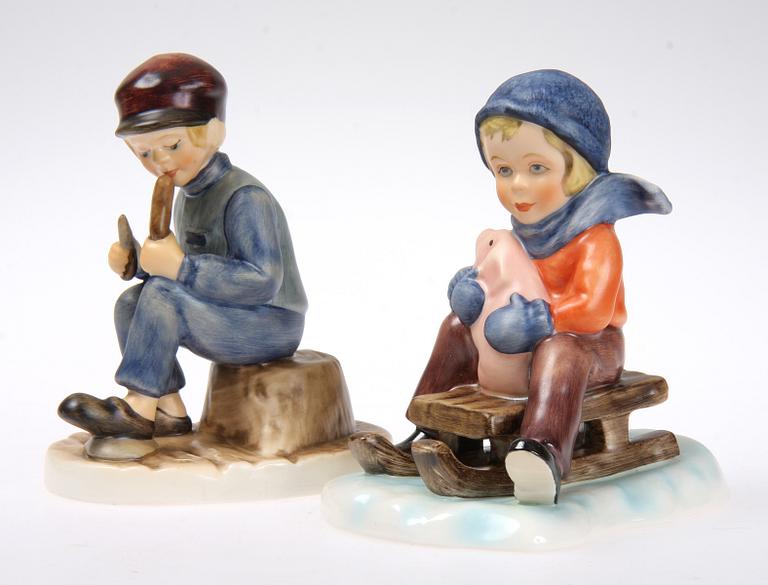 FIGURINER, 8 st, porslin, "Astrid Lindgren", Goebel.