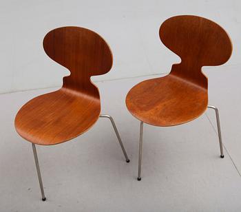 STOLAR, 1 par, "Myran",  Arne Jacobsen, Fritz Hansen, Danmark, 1900-talets mitt.