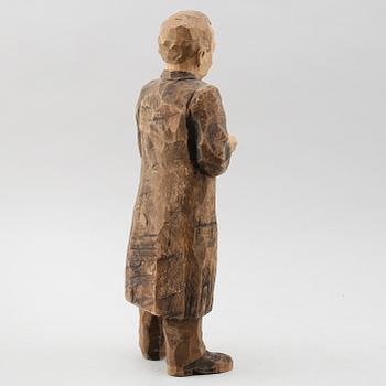 SKULPTUR, snidat trä, signerad Otto Jansson i blyerts.