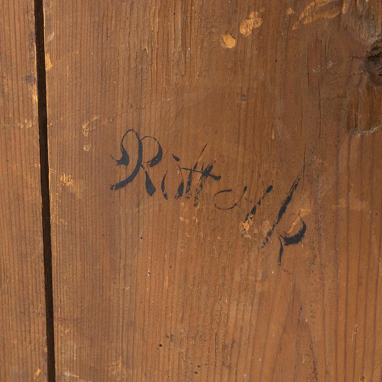 A cabinet, dated 1824.