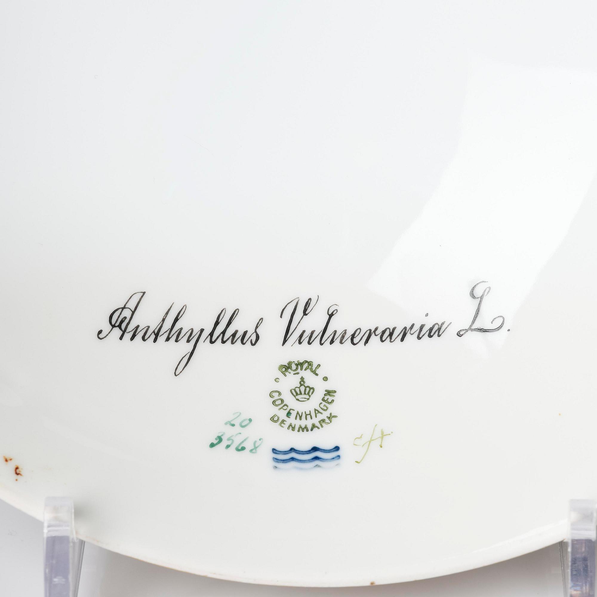 A Royal Copenhagen 'Flora Danica' vegetable tureen with cover, Denmark, 20th century.