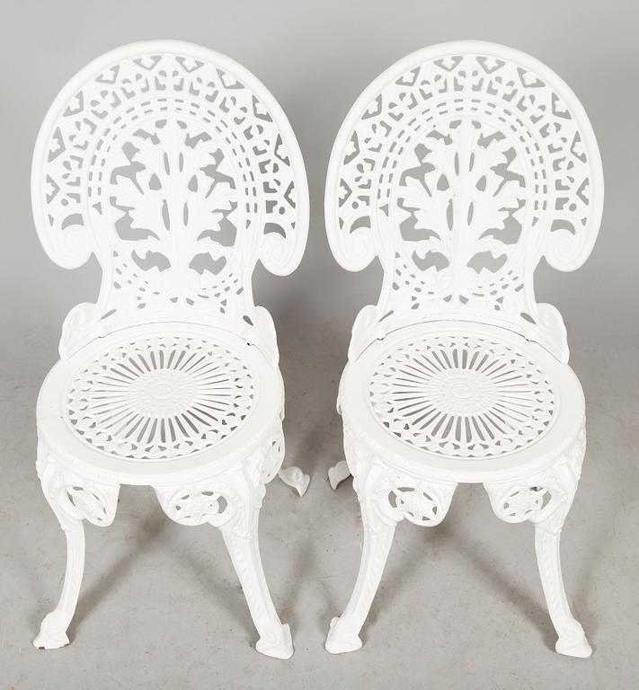 TRÄDGÅRDSMÖBEL, 3 del, aluminium, 1900-talets andra hälft.