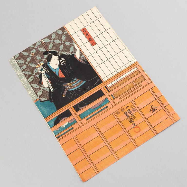 Utagawa Kunisada, färgträsnitt, Japan, 1800-tal.