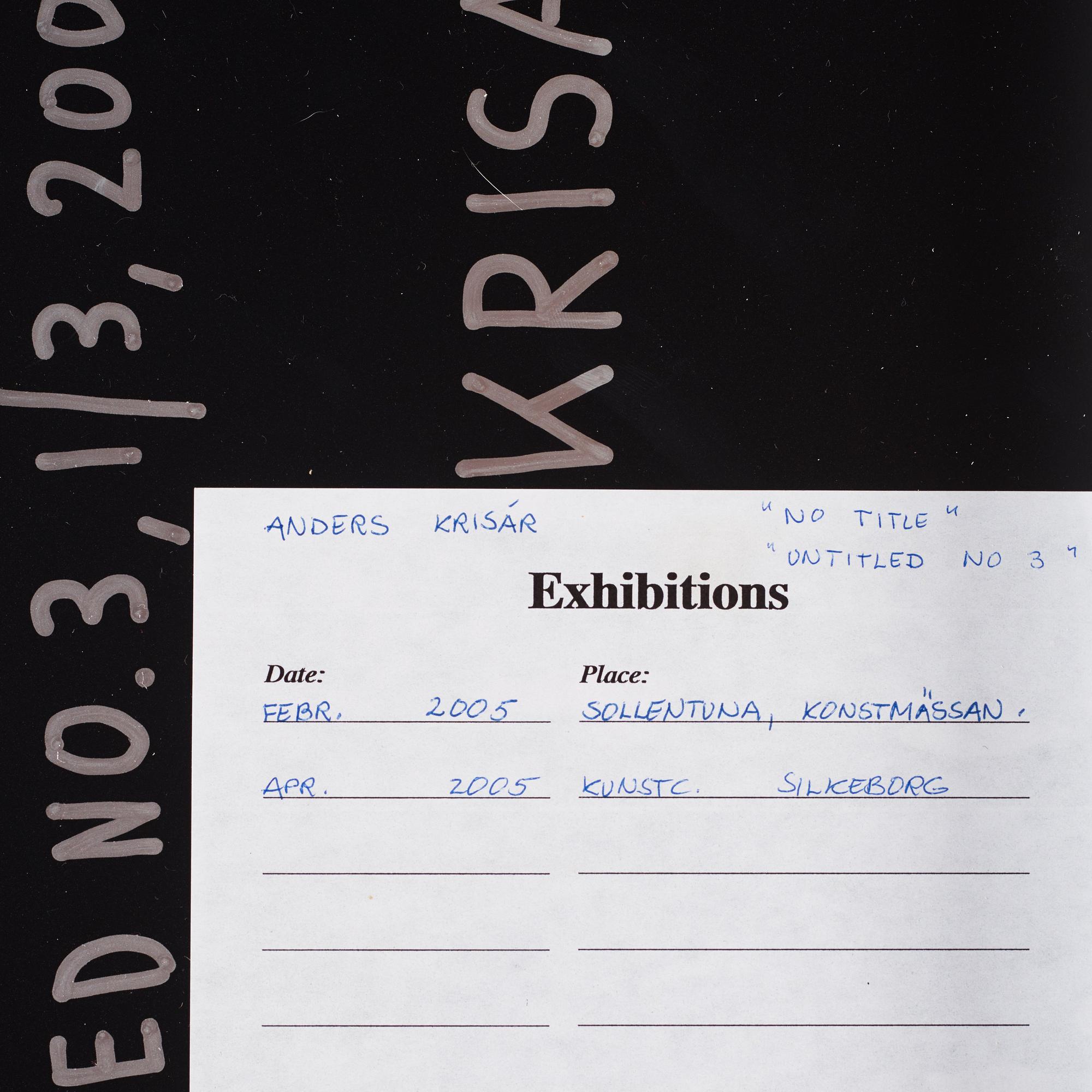 Anders Krisár, "Untitled No. 3", 2003-2004.