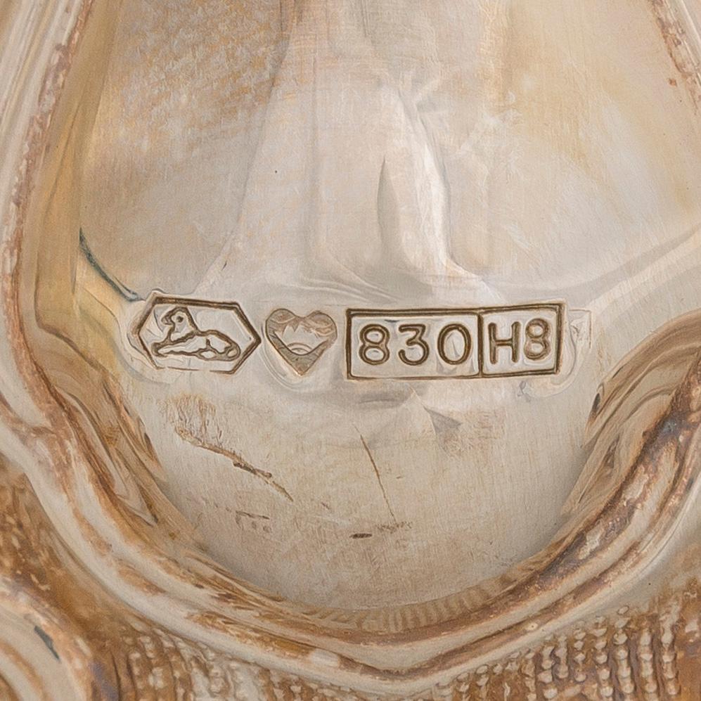 Kynttilänjalkoja, 3 kpl, hopea, Kultakeskus Hämeenlinna 1980 ja 1985.