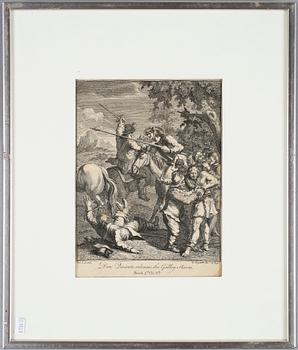 WILLIAM HOGARTH, gravyrer, 2 st, 1700-tal.