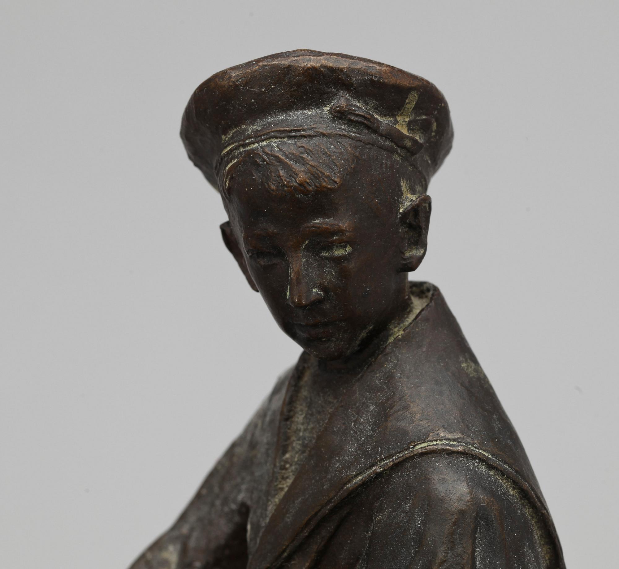 OKÄND KONSTNÄR, skulptur, brons, Otto Meyer Fud, otydlig signatur, omkr 1900.