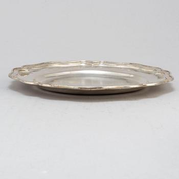 Tallrikar, 6 st (3+3), silver, Köpenhamn 1740-tal och Berlin 1700-tal. Rokoko.