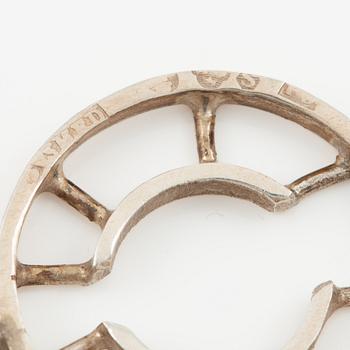 Lars Arby, two necklaces, sterling silver, Gothenburg 1965 and 1967.
