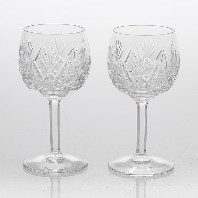An 'Yrjö' crystal glassware set, 58 pieces, Riihimäen Lasi, Finland, latter half of the 20th century.