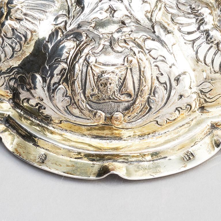 A German 17th century parcel-gilt silver cup, mark of Johann Haltenwanger, Augsburg 1697-1699.