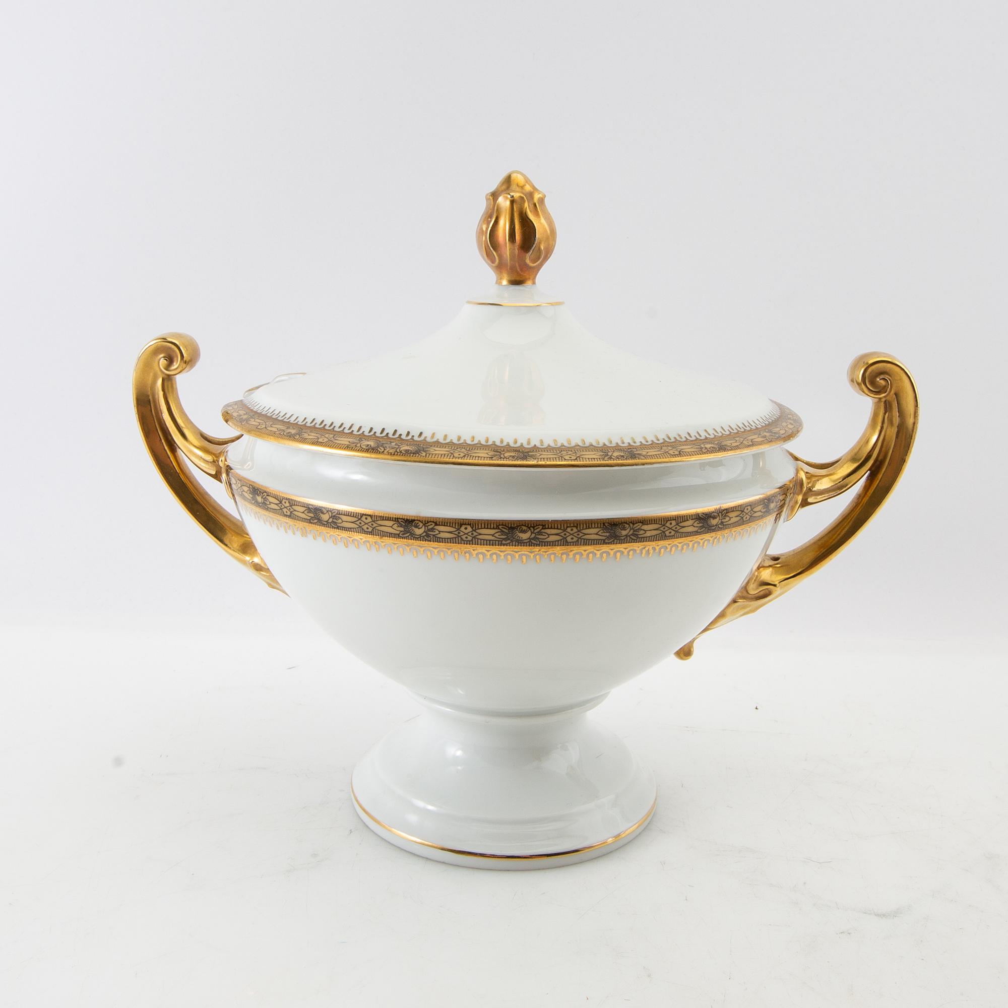 Service pieces 6 pcs Empire style including Rörstrand early 20th century porcelain.