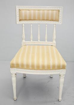 STOLAR, 4 st, sengustaviansk stil, omkring 1900-talets mitt.