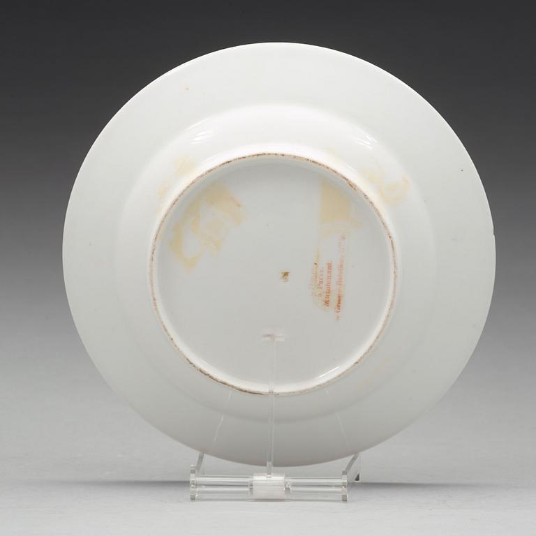 An armorial dinner plate, Darte, Paris, 19th Century.