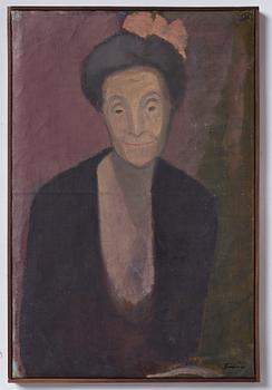 Vera Frisén, oil on relined canvas, signed.