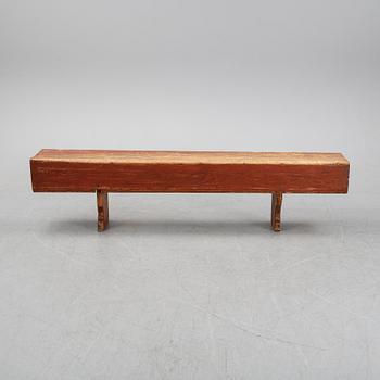 A painted bench, 19th/20th Century.