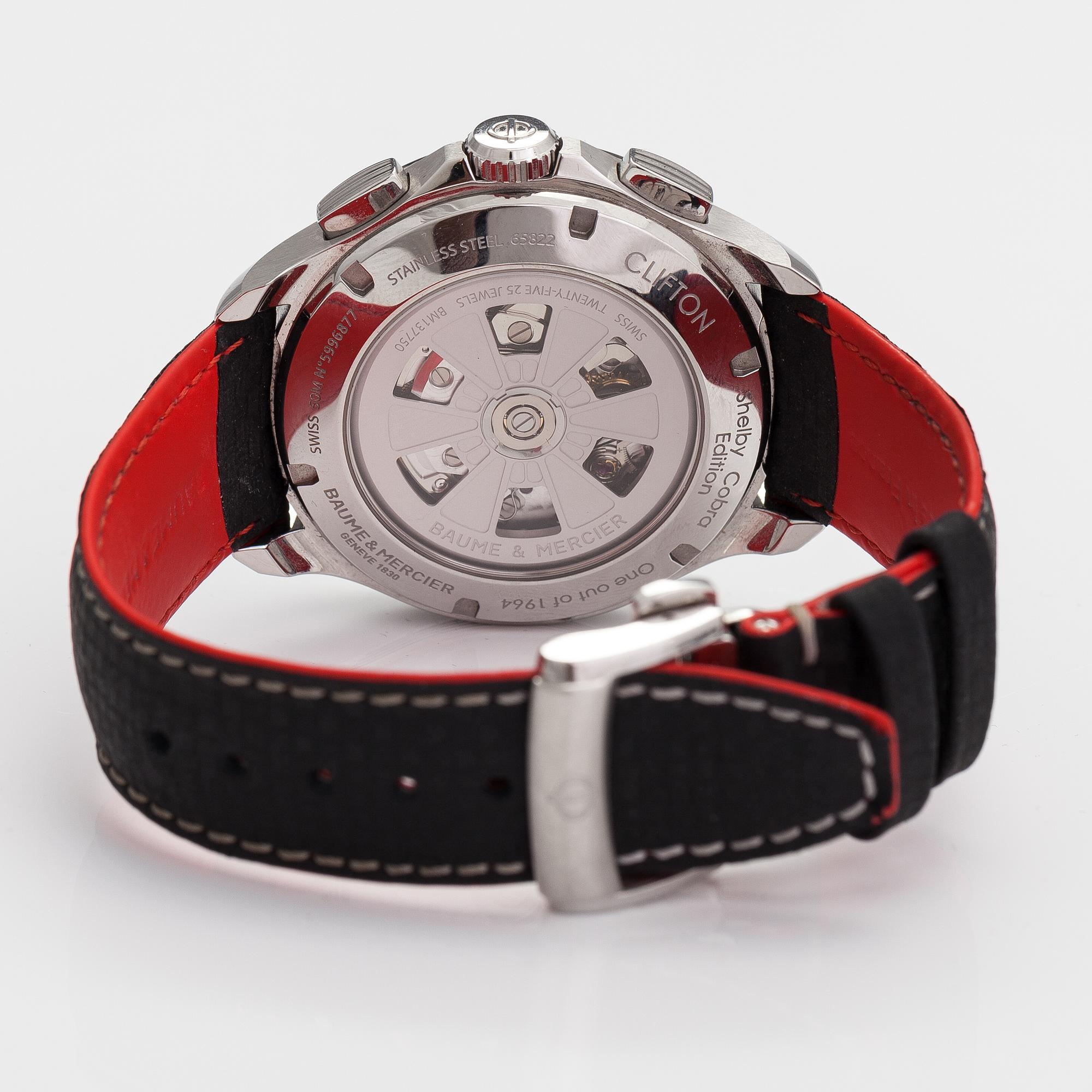 BAUME & MERCIER, Clifton club, Shelby Cobra, Limited edition, wristwatch, 44 mm.