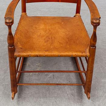 An early 20th century rocking chair.