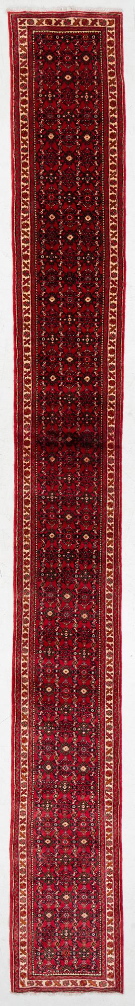 Rug, oriental, "runner", Hosenabad, 550x66 cm.