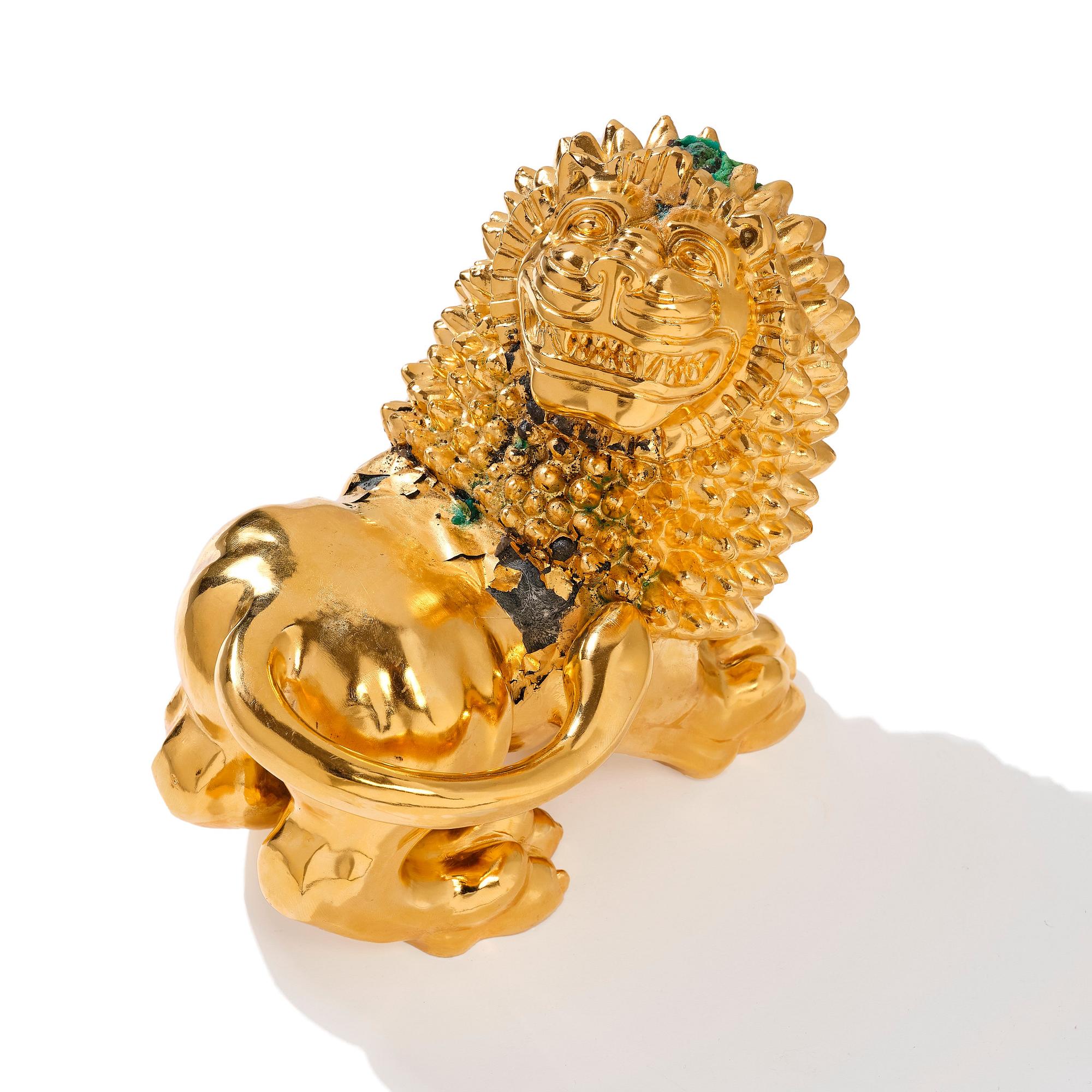Anna Petrus, a gilt pewter sculpture of a lion, Svenskt Tenn, Stockholm, 1988.