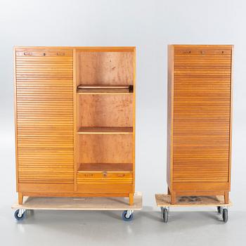 Two mid 20th century file cabinets.