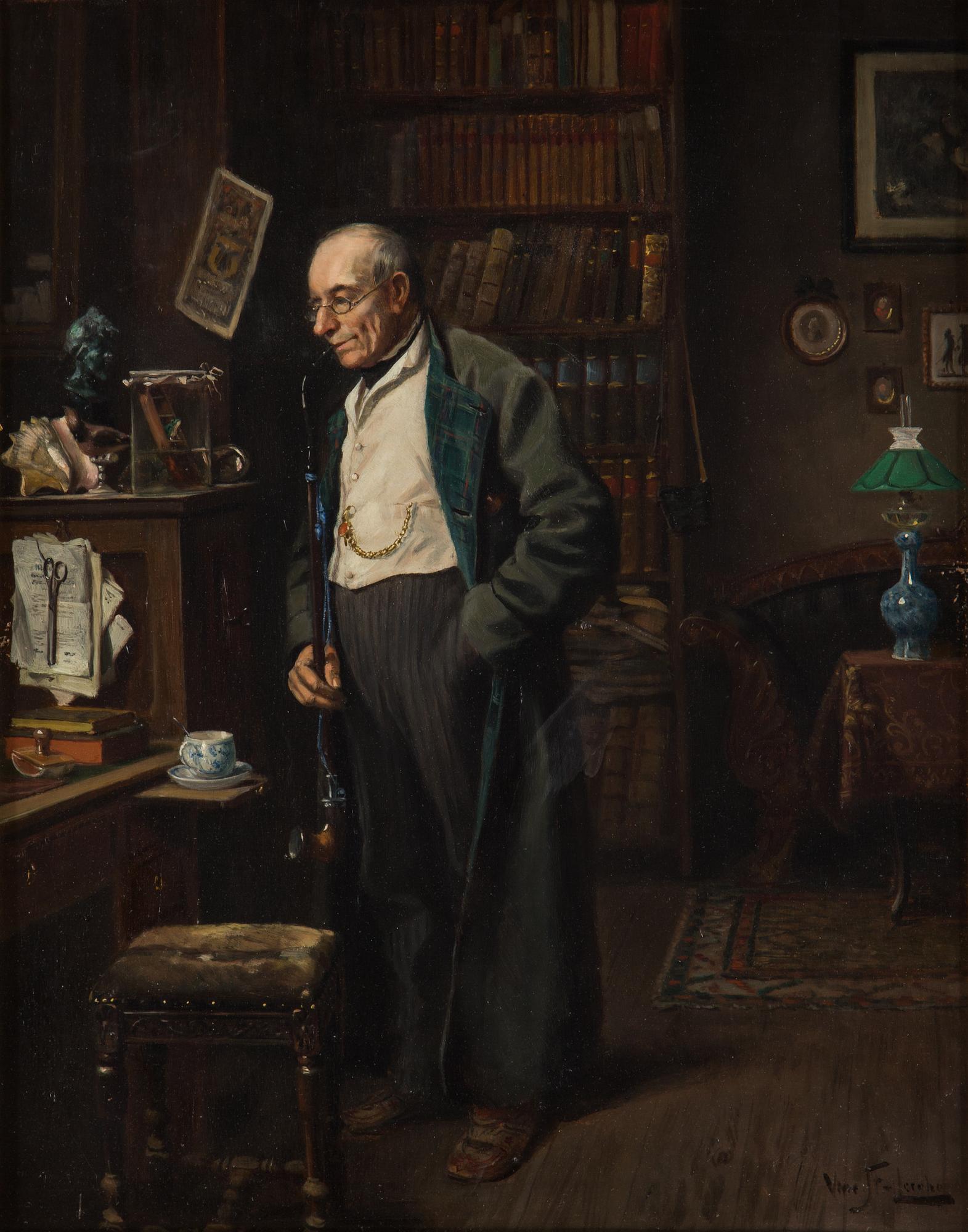 VINCENT STOLTENBERG-LERCHE, panel, signed Vinc. St-Lerche.