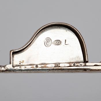 LJUSSAX, silver, Conrad Gadd, Kristianstad 1748. Vikt ca 58 gram.