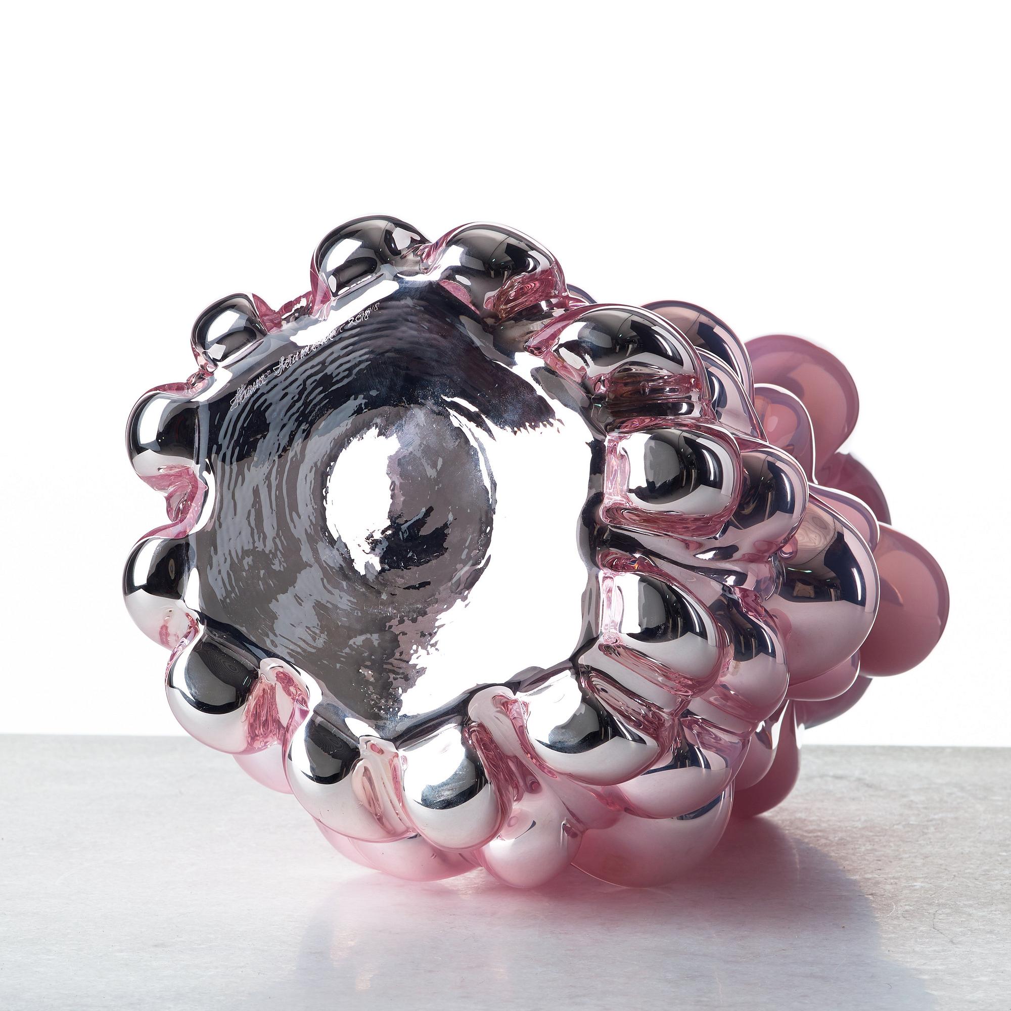 Hanna Hansdotter, a "Tiffany print" glass sculpture, The Glass Factory, Boda Glasbruk, Sweden 2018.