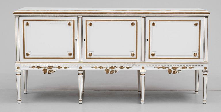 SALONGS-/MATSALSGRUPP, 10 delar, gustaviansk stil av Lindometyp, tidigt 1900-tal.