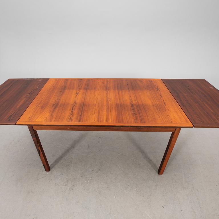 A Nils Jonsson jakaranda dining group 7 pcs Troeds Bra Bohag, Bjärnum, mid-20th century.