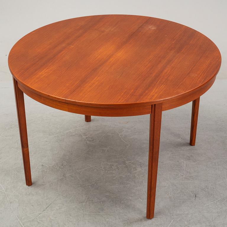 Bertil Fridhagen, a teak veneered dining table from Bodafors, 1961.