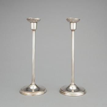A PAIR OF SILVER CANDLESTICKS, Ainar Axelsson, GAB, Stockholm 1967.