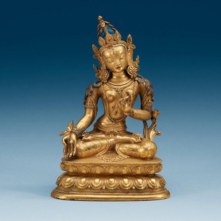 A Sinotibetan figure of white Tara, 18th Century.