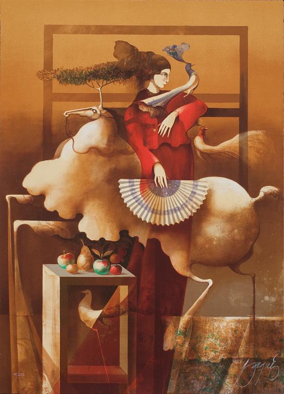 JOSEP BAQUÉS, färglitografi, signerad och numrerad 45/250.