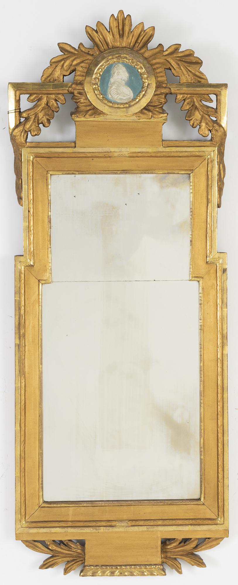 A Gustavian mirror, late 18th Century.