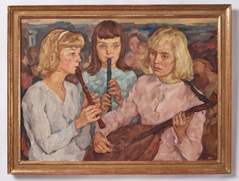 Lotte Laserstein, Girls making music.