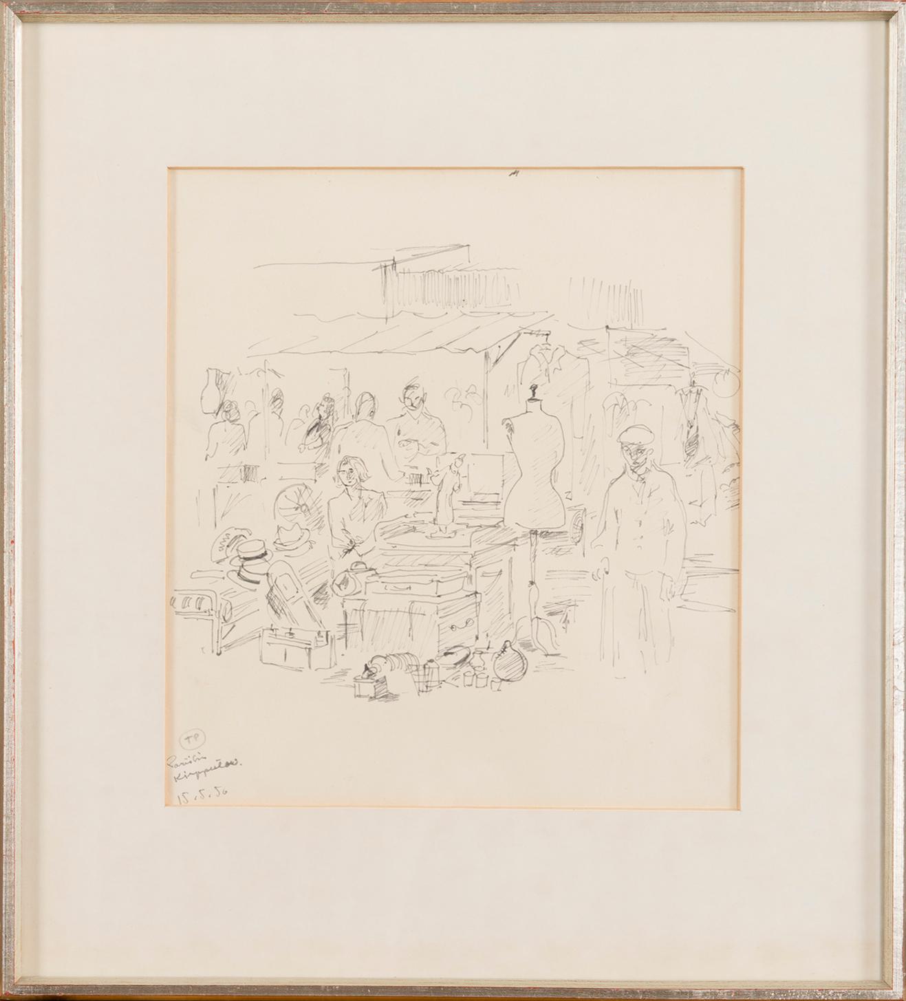 TUULIKKI PIETILÄ, teckningar, 4 st, signerade och daterade 15.5. 1950.